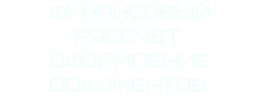 фИНАНСОВЫЙ РАССЧЕТ. оФОРМЛЕНИЕ ДОКУМЕНТОВ.